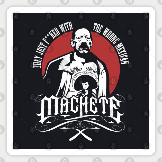 Machete logo Magnet by buby87